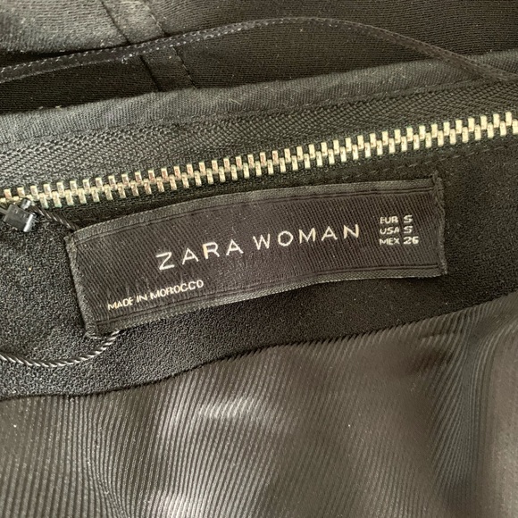 Zara Woman Black Zipper Shawl Collar Blazer Small - Picture 4 of 11